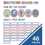 Curriculum Bulletin Board Sets, 46-Piece Set , We Stick Together: Emotions Check-In, 7.9" x 15", Multicolor