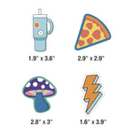 "We Stick Together" Themed Vinyl Stickers, Assorted Illustrations and Colors, 100/Pack