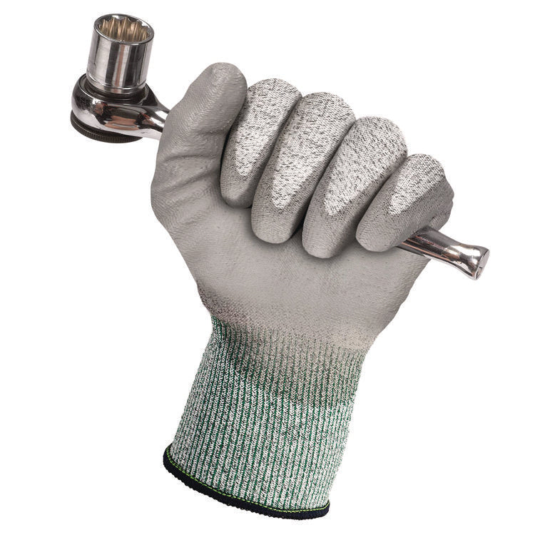 G60 Level 3 Economy Cut Resistant Gloves, EN388: 4X42B, 9" Long, Large (Size 9), Gray/Marled Gray, 12 Pairs/Carton