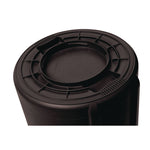 Brute Container, 55 gal, Resin, Black, 3/Carton