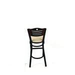 Eagle Series Barstool, Supports Up to 300 lb, 28.5" Seat Height, Taupe Seat, Dark Walnut Back, Black Base