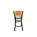 Eagle Series Barstool, Supports Up to 300 lb, 28.5" Seat Height, Taupe Seat, Natural Back, Black Base