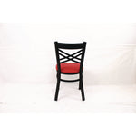 X Series Chair, Supports Up to 300 lb, 18" Seat Height, Red Seat, Black Back, Black Base
