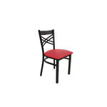 X Series Chair, Supports Up to 300 lb, 18" Seat Height, Red Seat, Black Back, Black Base
