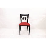X Series Chair, Supports Up to 300 lb, 18" Seat Height, Red Seat, Black Back, Black Base
