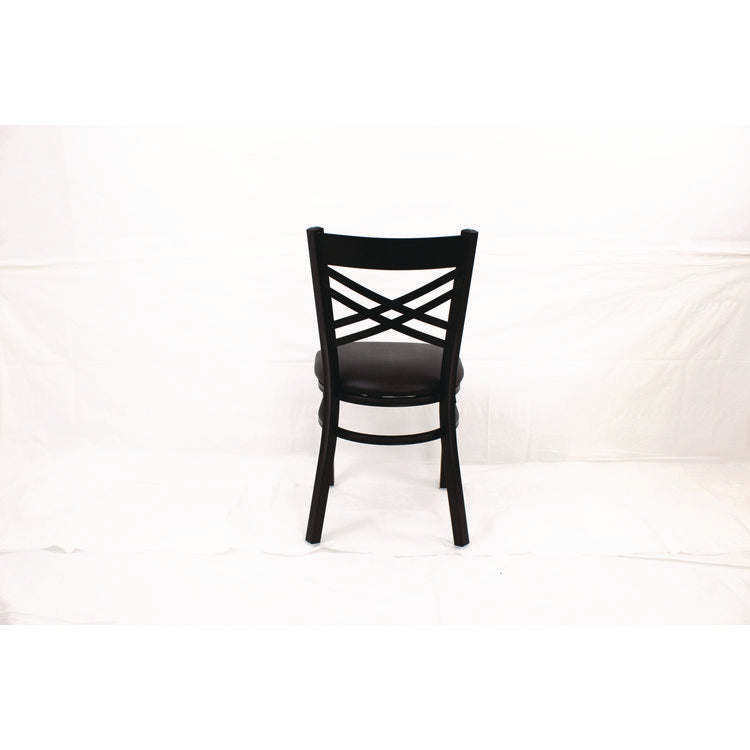 X Series Chair, Supports Up to 300 lb, 18" Seat Height, Black Seat, Black Back, Black Base