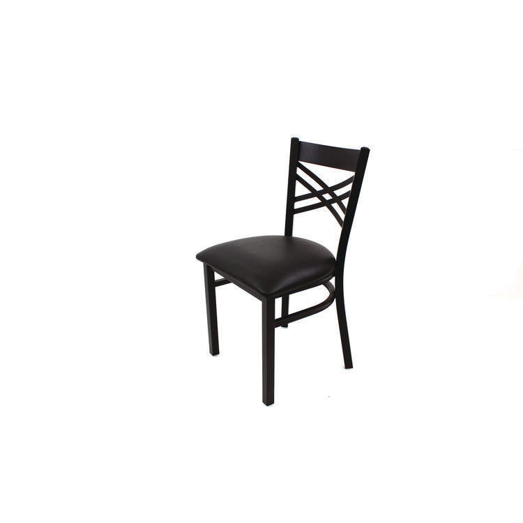 X Series Chair, Supports Up to 300 lb, 18" Seat Height, Black Seat, Black Back, Black Base