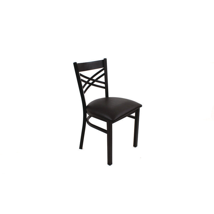 X Series Chair, Supports Up to 300 lb, 18" Seat Height, Black Seat, Black Back, Black Base