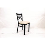 X Series Chair, Supports Up to 300 lb, 18" Seat Height, Cream Seat, Black Back, Black Base