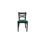 X Series Chair, Supports Up to 300 lb, 18" Seat Height, Green Seat, Black Back, Black Base