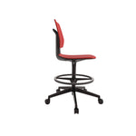 Commute Extended Height Task Chair, Supports Up to 275 lb, 18.25" to 22.25" Seat Height, Red/Black