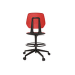 Commute Extended Height Task Chair, Supports Up to 275 lb, 18.25" to 22.25" Seat Height, Red/Black