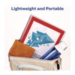 Flexi-View Binder with Round Rings, 3 Rings, 1" Capacity, 11 x 8.5, Red