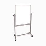 Mobile Magnetic Whiteboard, 36" x 68", White Surface, Satin Aluminum Frame