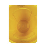 Vented Round Brute Container, 10 gal, Plastic, Yellow
