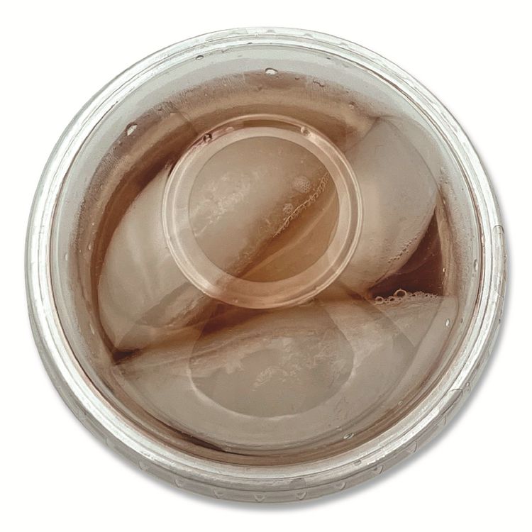 PET Cold Cup Dome Lids, Fits 9 oz to 10 oz Cold Cups, Plastic, Clear, 100/Pack
