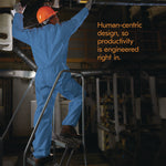 A20 Breathable Particle Protection Coveralls, Zip Front, Elastic Back, Wrists, Ankles, 3X-Large, Blue, 20/Carton