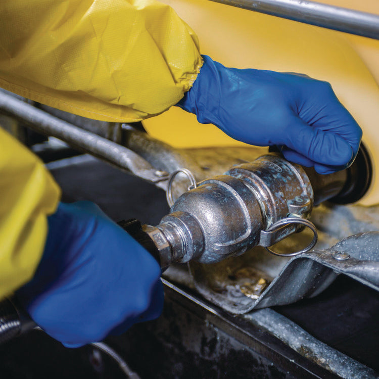 A70 Chemical Spray Protection Aprons, Polyethylene-Coated Fabric, One Size Fits Most, Yellow, 100/Carton