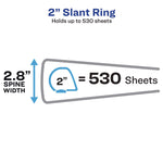 Showcase Economy View Binders with Slant Rings, 3 Rings, 2" Capacity, 11 x 8.5, Black