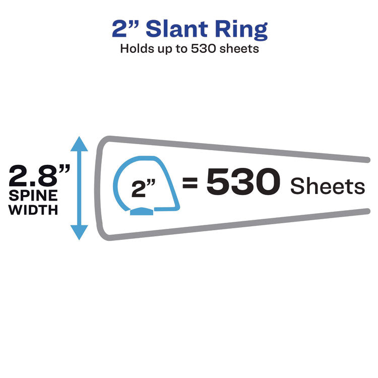 Showcase Economy View Binders with Slant Rings, 3 Rings, 2" Capacity, 11 x 8.5, Black