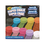 Super Chalk, 1" x 2.8" Diameter, 10 Assorted Colors, 10 Pucks/Box
