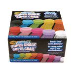 Super Chalk, 1" x 2.8" Diameter, 10 Assorted Colors, 10 Pucks/Box
