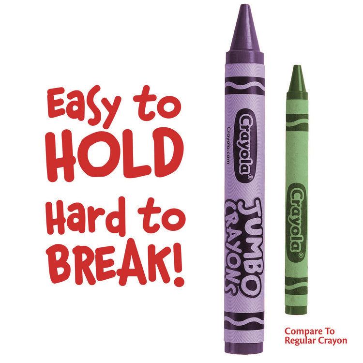 Jumbo Crayons, Assorted Colors, 8/Box