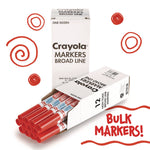 Broad Line Washable Markers, Broad Bullet Tip, Red, 12/box