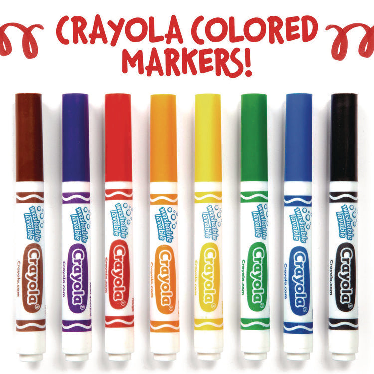 Broad Line Washable Markers, Broad Bullet Tip, Blue, 12/box