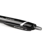 Jetstream Elements Hybrid Gel Pen, Retractable, Medium 1 mm, Black Ink, Translucent Black/Black Barrel, Dozen