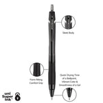 Jetstream Elements Hybrid Gel Pen, Retractable, Medium 1 mm, Black Ink, Translucent Black/Black Barrel, Dozen