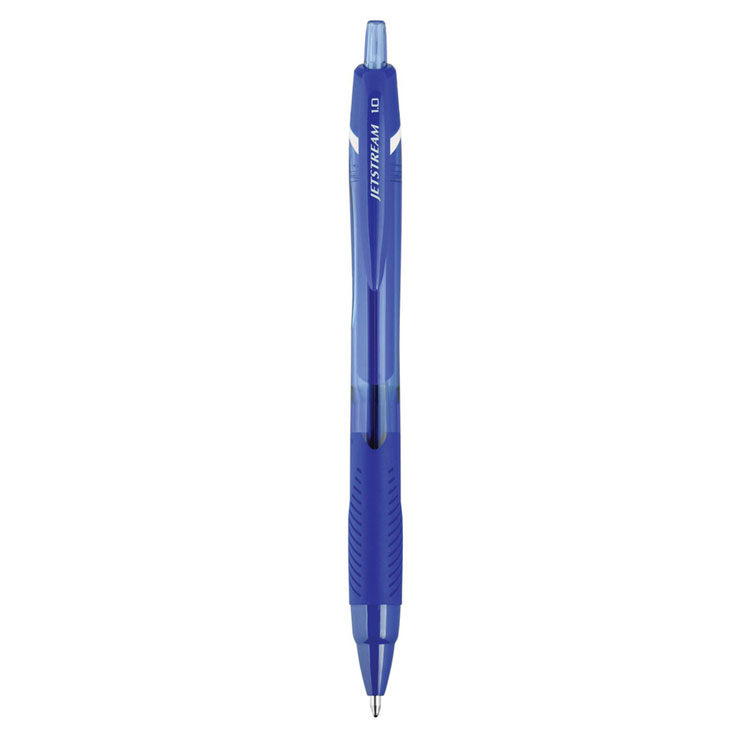 Jetstream Elements Hybrid Gel Pen, Retractable, Medium 1 mm, Blue Ink, Translucent Blue/Blue Barrel, Dozen