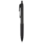 207 Plus+ Gel Pen, Retractable, Micro 0.5 mm, Black Ink, Black Barrel, Dozen