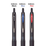 207 Plus+ Gel Pen, Retractable, Micro 0.5 mm, Black Ink, Black Barrel, Dozen