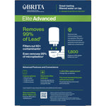 Water Faucet Mount Filtration System with 1 Elite Advanced Replacement Filter, White, 4/Carton