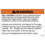 Sturdy Chair Mobile Youth Seat with Casters, Fully Assembled, Four 2" Dual-Wheel Casters, Platinum