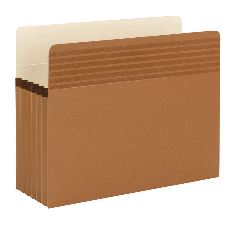Easy Grip Pockets, 5.25" Expansion, Letter Size, Redrope, 10/box