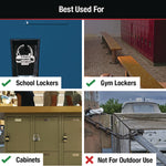 Password Plus Combination Lock, Hardened Steel Shackle, 2.5" Wide, Chrome/Assorted