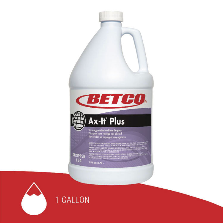 Ax-it Plus Floor Stripper, 1 gal Bottle, 4/Carton