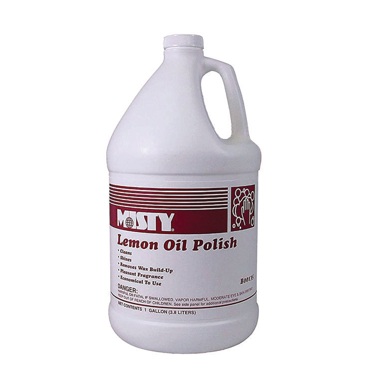 Lemon Oil Furniture Polish, Lemon Scent, 1 gal Bottle, 4/Carton