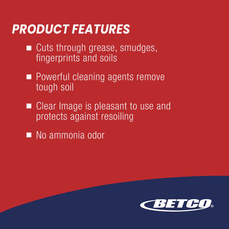 Clear Image Glass and Surface Cleaner, Rain Fresh Scent, 32 oz Bottle, 12/Carton