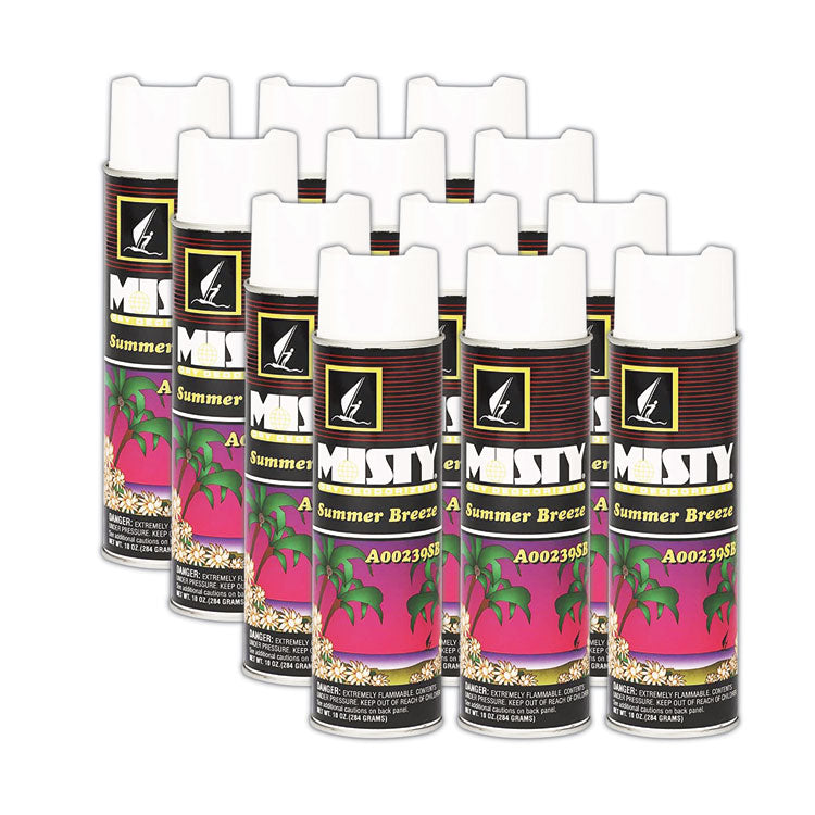 Handheld Air Deodorizer, Summer Breeze, 10 Oz Aerosol Spray, 12/carton