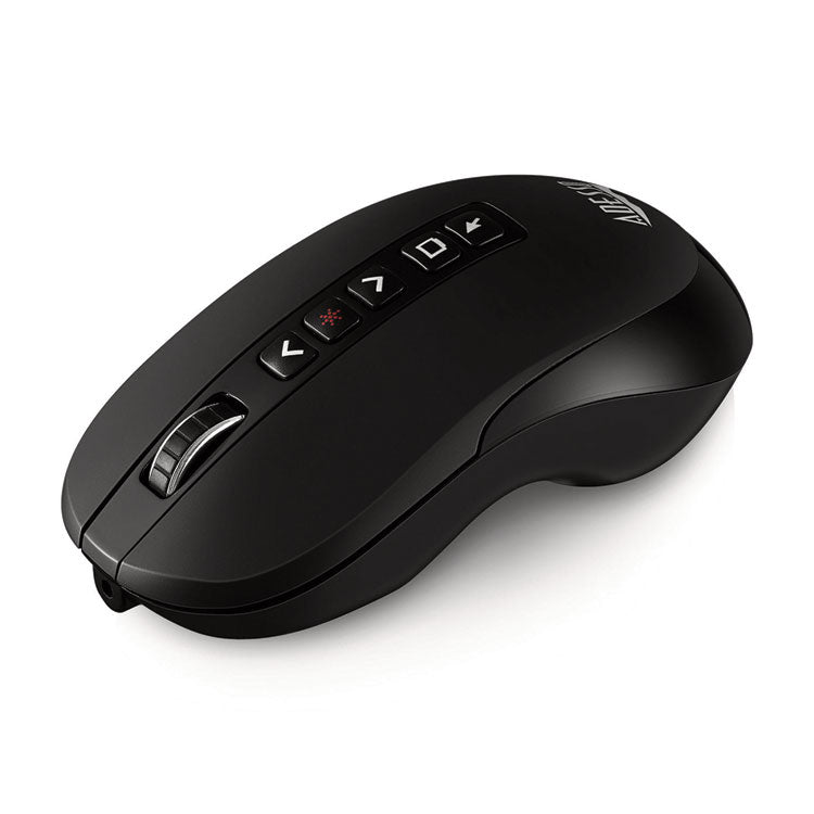 iMouse P40 Wireless Multifunctional Presenter Mouse, 2.4 GHz Frequency/100 ft Wireless Range, Left/Right, Black