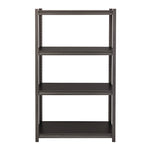 Steel Shelving Unit with Laminate Shelves, Four-Shelf, 36w x 18d x 60h, Steel, Black/Gun Metal Gray
