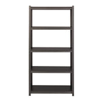 Steel Shelving Unit with Laminate Shelves, Five-Shelf, 36w x 18d x 72h, Steel, Black/Gun Metal Gray