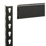 Steel Shelving Unit with Particleboard Shelves, Five-Shelf, 36w x 18d x 72h, Steel, Black