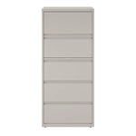 Lateral File, 5 Legal/Letter-Size File Drawers, Light Gray, 30" x 18.62" x 67.62"