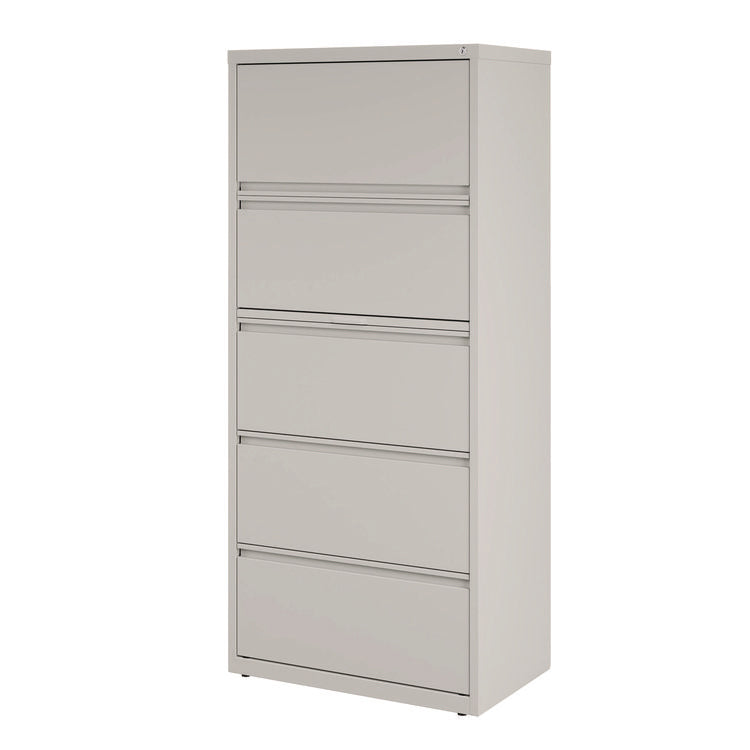 Lateral File, 5 Legal/Letter-Size File Drawers, Light Gray, 30" x 18.62" x 67.62"