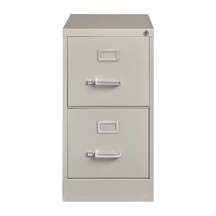 Two-Drawer Economy Vertical File, 2 Letter-Size File Drawers, Light Gray, 15" x 25" x 28.38"