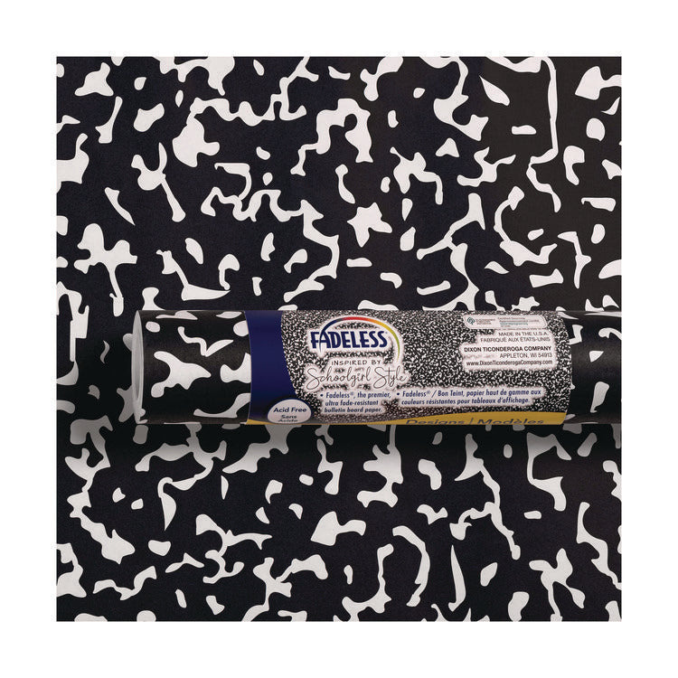 Fadeless Paper Roll, 50 lb Weight, 47.25" x 50 ft, White/Black